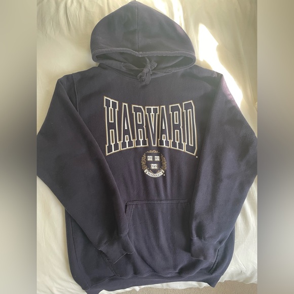 Sweaters - navy harvard collegiate hoodie